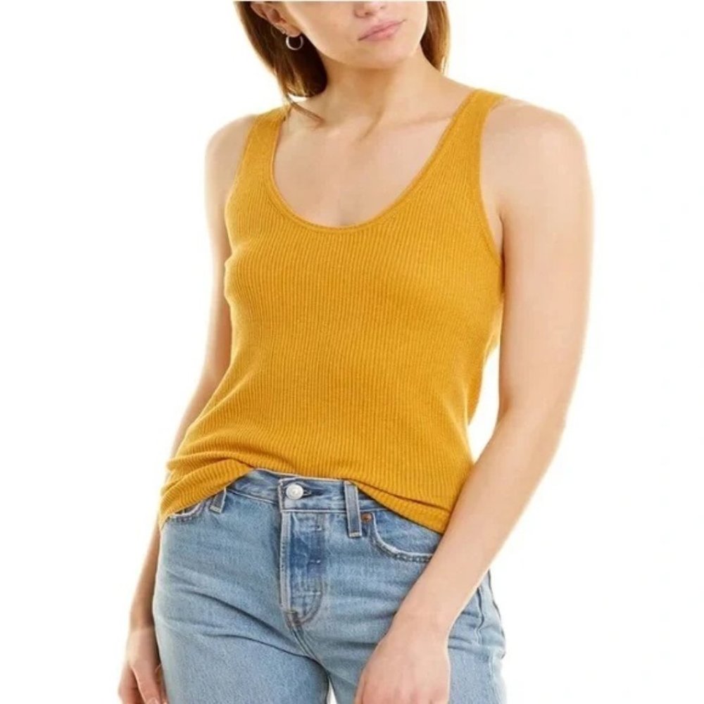 NWT VINCE Stitch Sweater Knit Sleeveless Scoop Neck and Back Top Tank, Large
